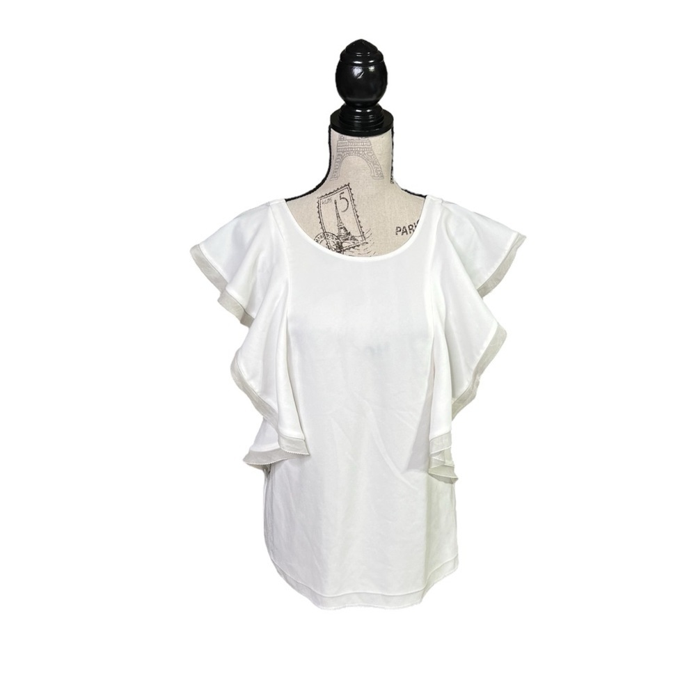 Club Monaco S Flutter Sleeve Blouse